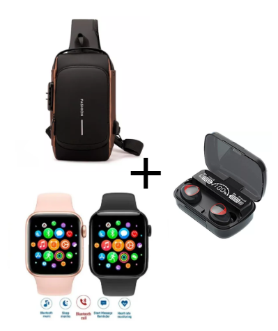 COMBO RELOJ T500+ CANGURO+AUDIFONOS M10